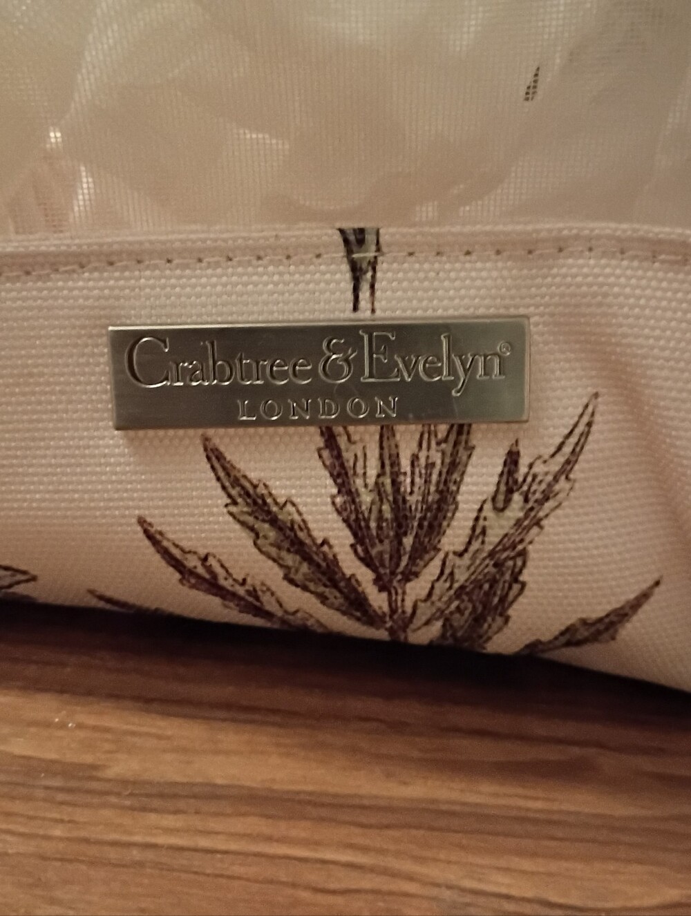Crabtree & Evelyn London Floral Mesh Cosmetics Empty Bag